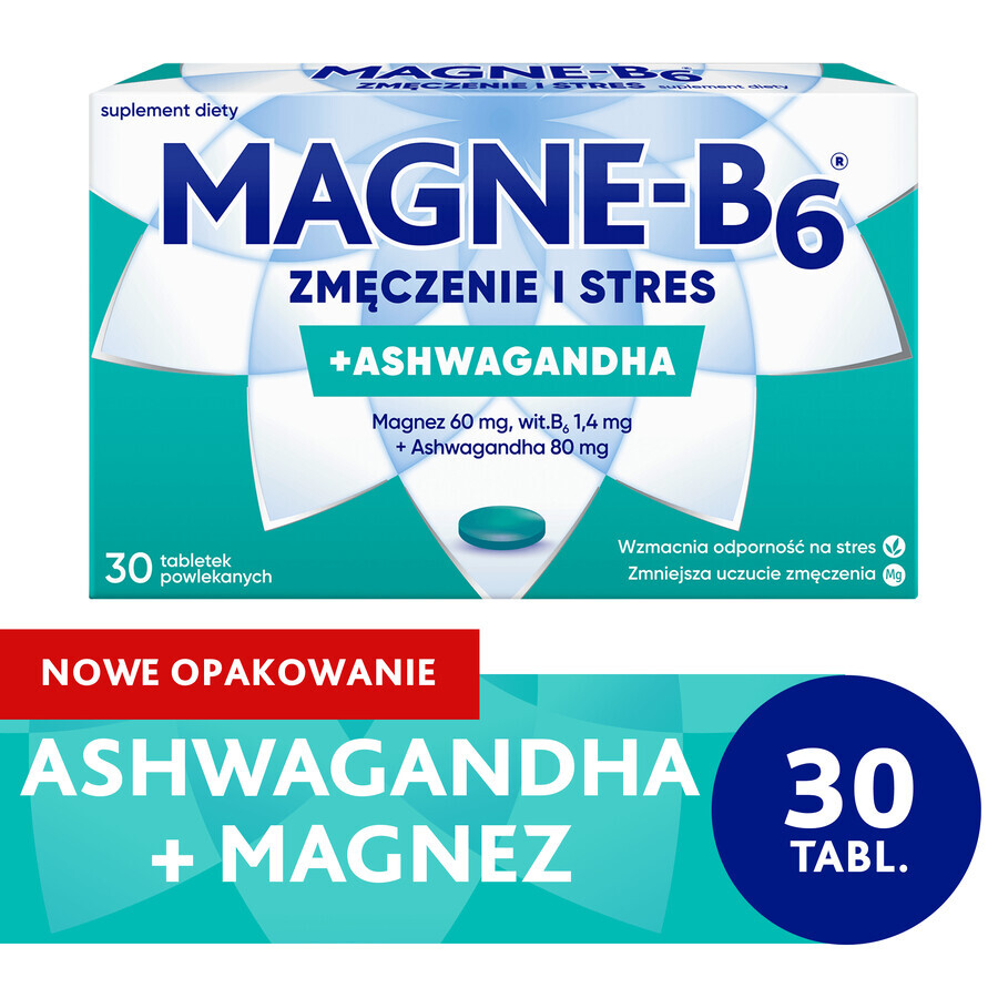 Magne-B6 Fatigue and stress, 30 film-coated tablets