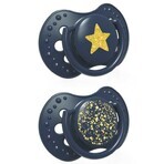 Lovi Stardust, dummy, silicone, dynamic, blue, 6-18 months, 2 pieces