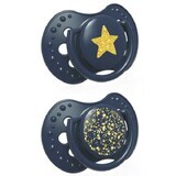 Lovi Stardust, dummy, silicone, dynamic, blue, 6-18 months, 2 pieces