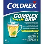 Coldrex Complex Grip 500 mg + 200 mg + 10 mg, powder for oral solution, lemon and mint flavor, 10 sachets