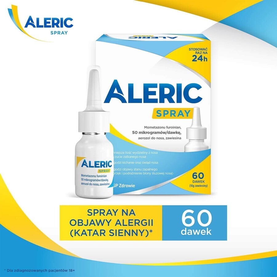 Aleric Spray 50 µg/dosis, neusspray, suspensie, 60 doses