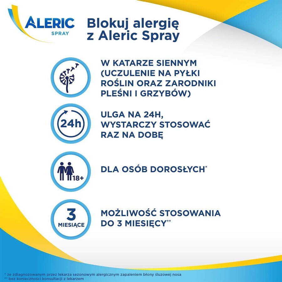 Aleric Spray 50 µg/dosis, neusspray, suspensie, 60 doses