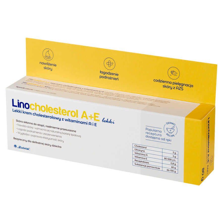 Linocholesterol A+E light, cholesterolcrème met vitamine A en E, 80 g