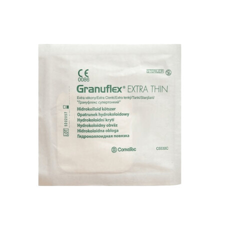 Granuflex Extra dun, hydrocolloïd verband 10 cm x 10 cm, 1 stuk