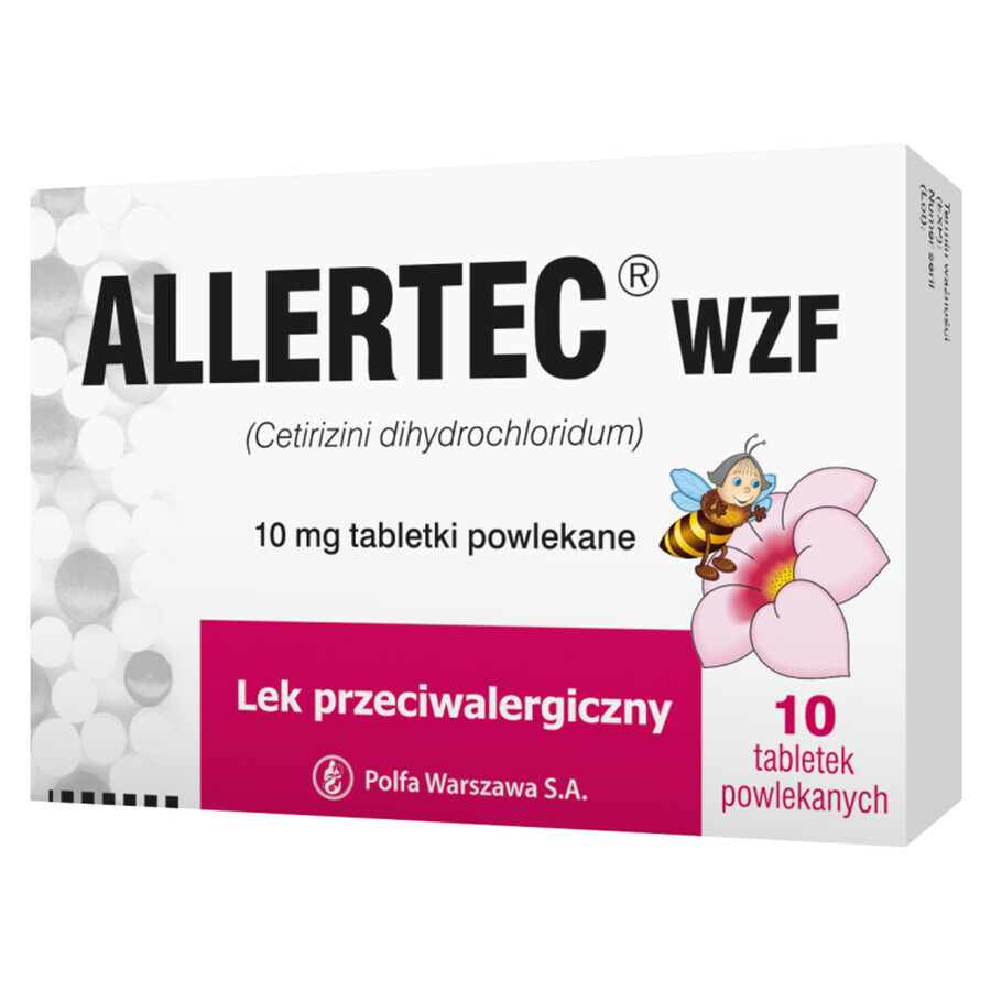 Allertec WZF 10 mg, 10 film-coated tablets