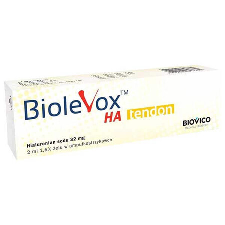 Biovico, Biolevox HA Tendon, administration gel, 2 ml syringe x 1 ampoule