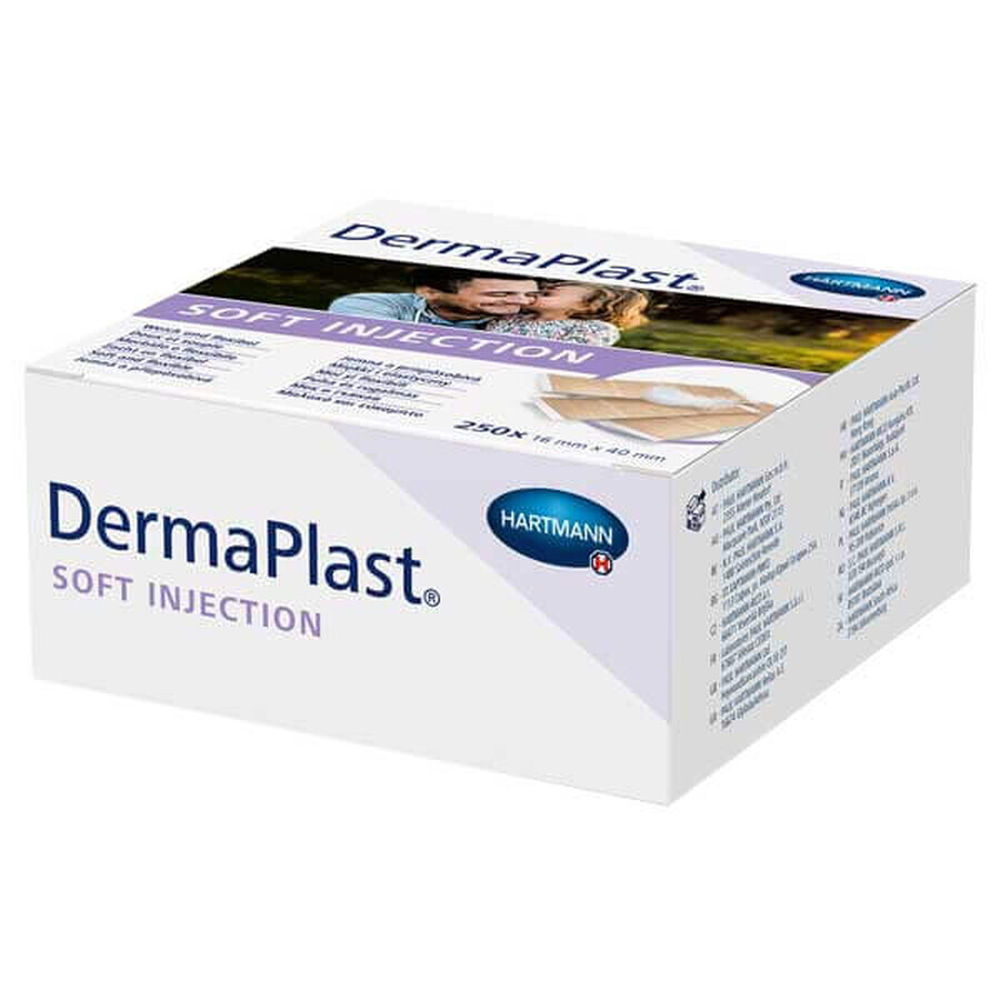 DermaPlast Soft Injection, pleisters voor na de injectie, 40 mm x 16 mm, 250 stuks