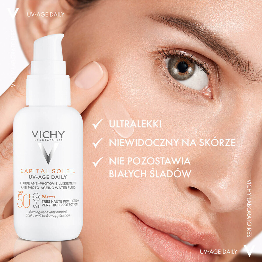 Vichy Capital Soleil UV-Age Daily, antifoto-verouderingsvloeistof, SPF 50+, 40 ml