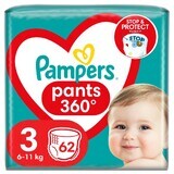 Pampers Pants, luiers, maat 3, 6-11 kg, 62 stuks