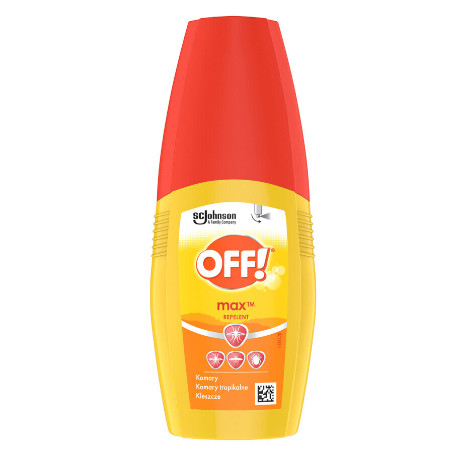 OFF! Max Mosquito and Tick Repellent Spray with Icaridin 20% 100ml