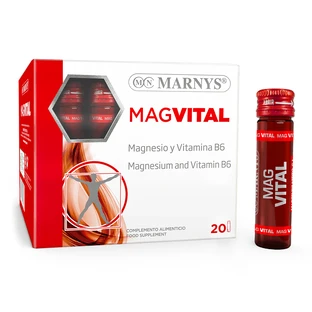 MagVital z 375 mg magnezu i witaminą B6, 20 fiolek x 11 ml, Marnys