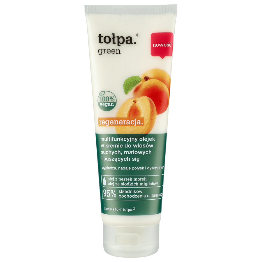 Tolpa Green Regeneration, multifunctionele olie in crème voor droog, dof en pluizig haar, 125 ml