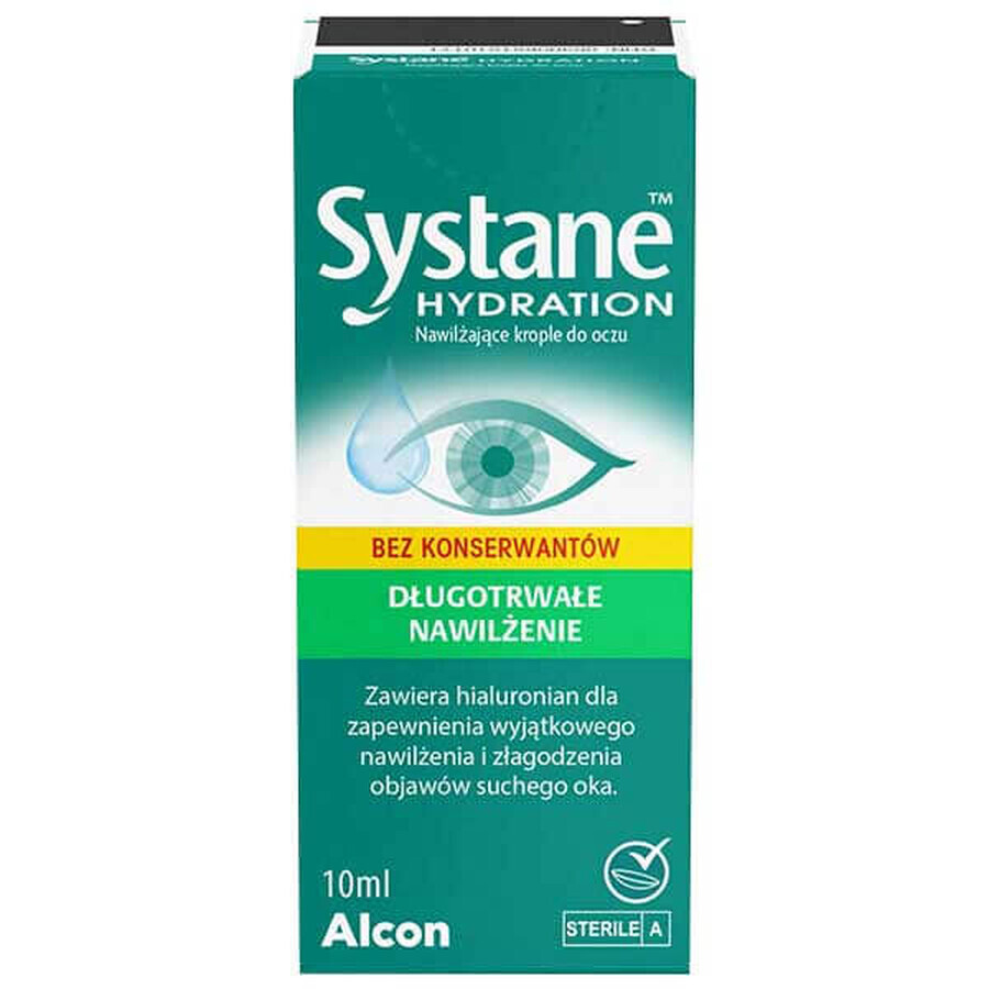 Systane Hydration, hydraterende oogdruppels, zonder bewaarmiddelen, 10 ml