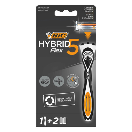 BIC Flex 5 Hybrid, razor, handle + 2 spares