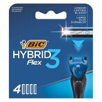 BIC Flex 3 Hybrid, verwisselbare vullingen, 4 stuks