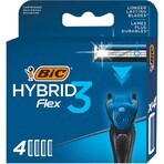 BIC Flex 3 Hybrid, verwisselbare vullingen, 4 stuks