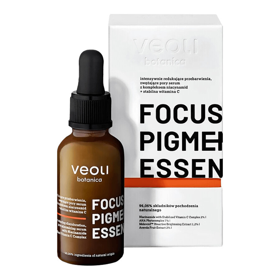 Veoli Botanica Focus Pigmentation Essence, sérum pour réduire la décoloration et resserrer les pores, 30 ml