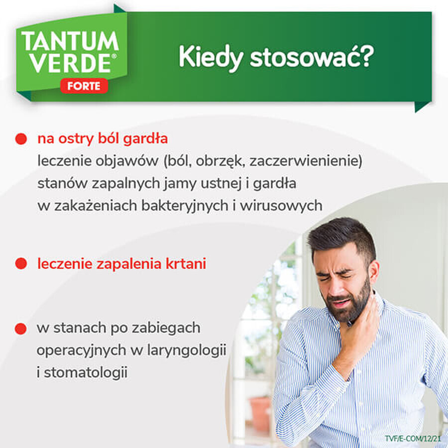 Tantum Verde Forte 3 mg/ml, mond- en keelspray, 15 ml