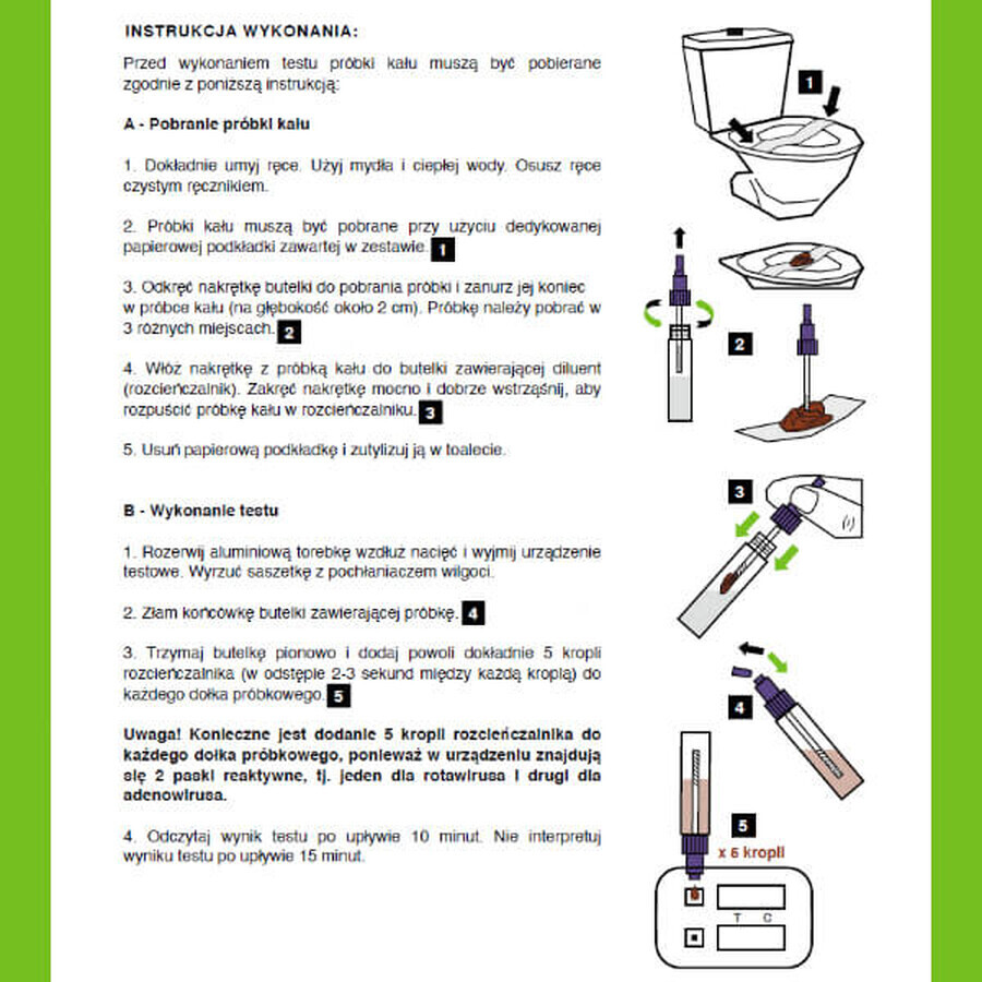 LabHome Rotadeno-Screen, Test zum Nachweis von Rotaviren und Adenoviren in Fäkalien, 1 Stück