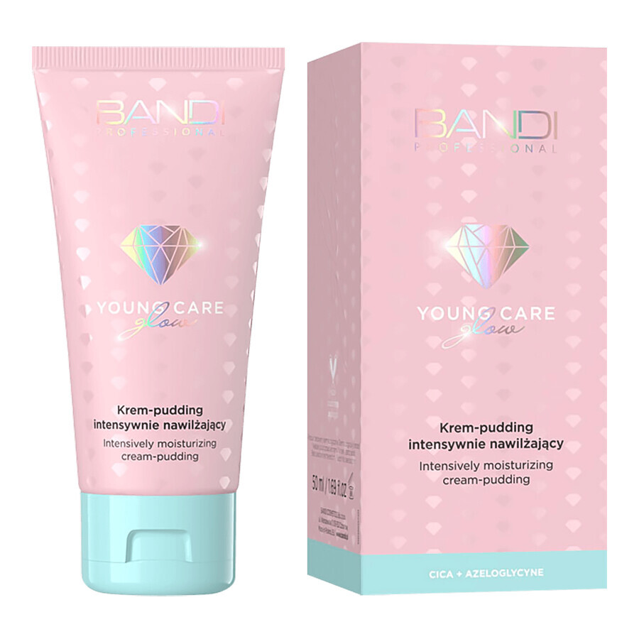 Bandi Young Care Glow, crema-pudding hidratante intensiva, cica + azeloglicina, 50 ml