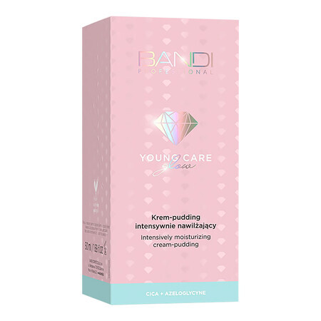 Bandi Young Care Glow, crema-pudding hidratante intensiva, cica + azeloglicina, 50 ml