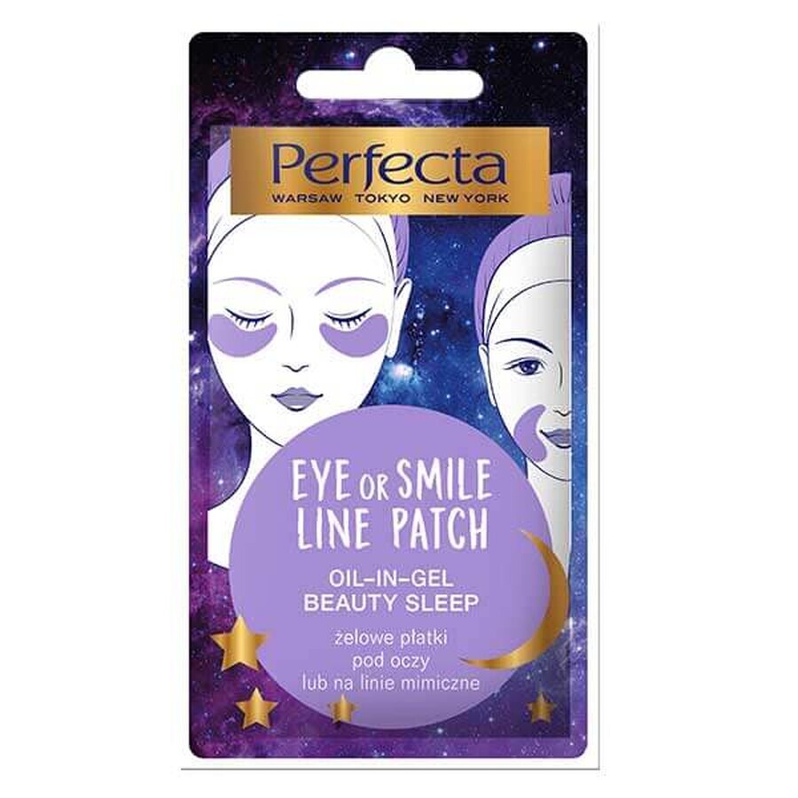 Perfecta Eye sau Smile Line Patch, plasturi gel pentru ochi sau linii fine, 2 bucăți