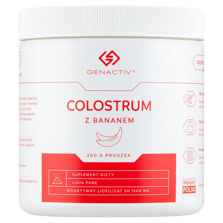 Genactiv Colostrum with banana, powder, 200 g