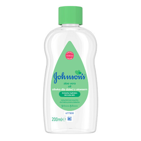 Johnson's, babyolie met aloë vera, 200 ml