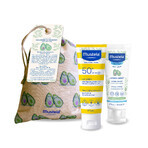 Mustela Sun set, Baby on the go - normale Haut, Sonnenschutzmilch, SPF 50+, 40 ml + Hydra Bebe, Gesichtscreme, 40 ml