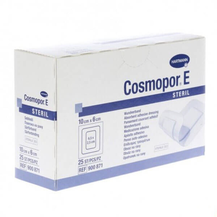 Cosmopor E, pansement chirurgical, stérile, 10 cm x 6 cm, 25 pcs