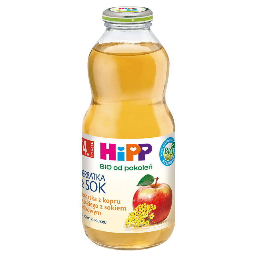 HiPP Tea &amp; Juice Bio, fennel tea with apple juice, after 4 months, 500 ml