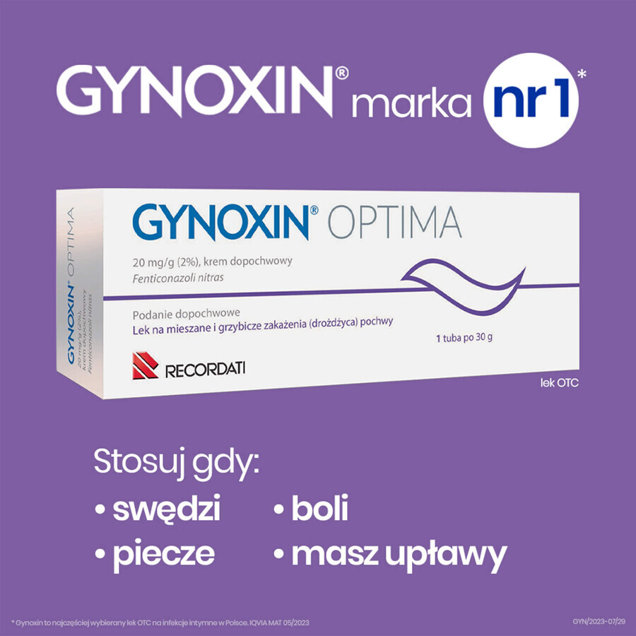 Gynoxin, 20 mg/g (2%), vaginale crème, 30 g