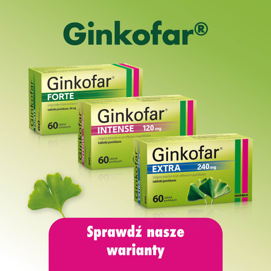 Ginkofar 40 mg, 60 tablets