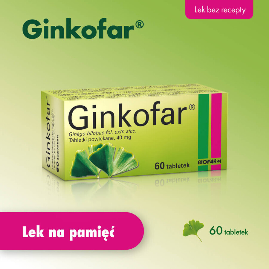 Ginkofar 40 mg, 60 tablets