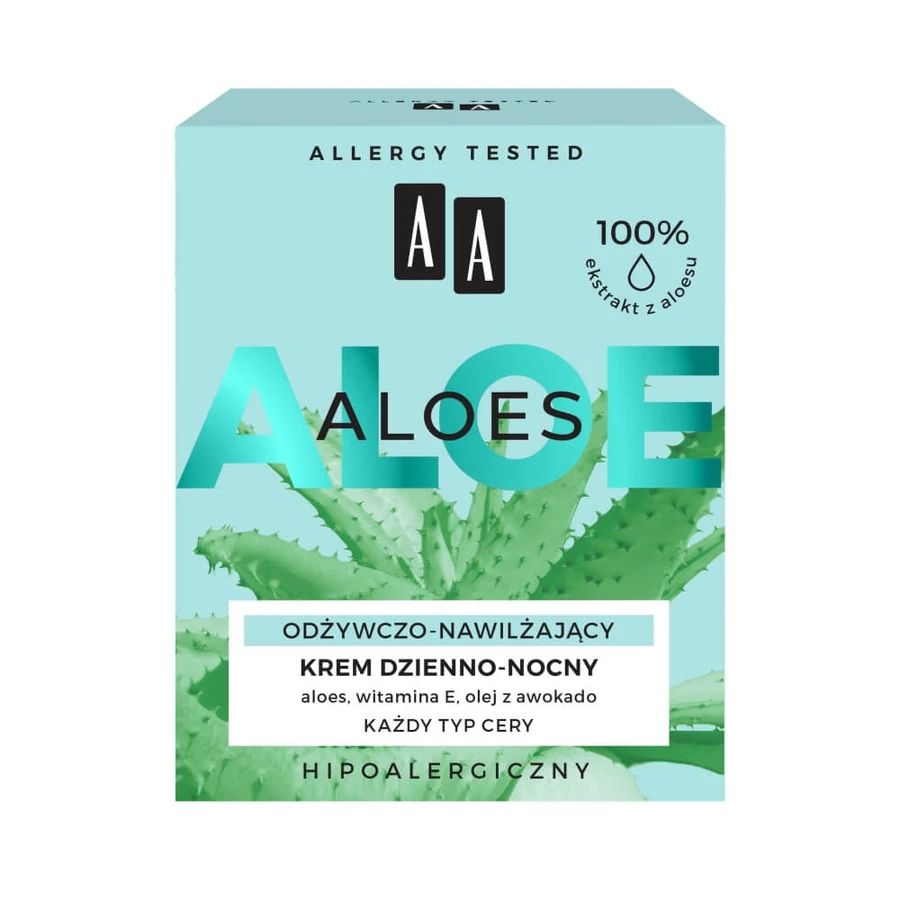 AA Aloe Vera, crème de jour et de nuit, nourrissante et hydratante, 50 ml