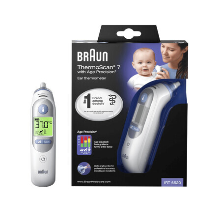 Braun ThermoScan 7 IRT6520, oorthermometer met leeftijdsprecisie