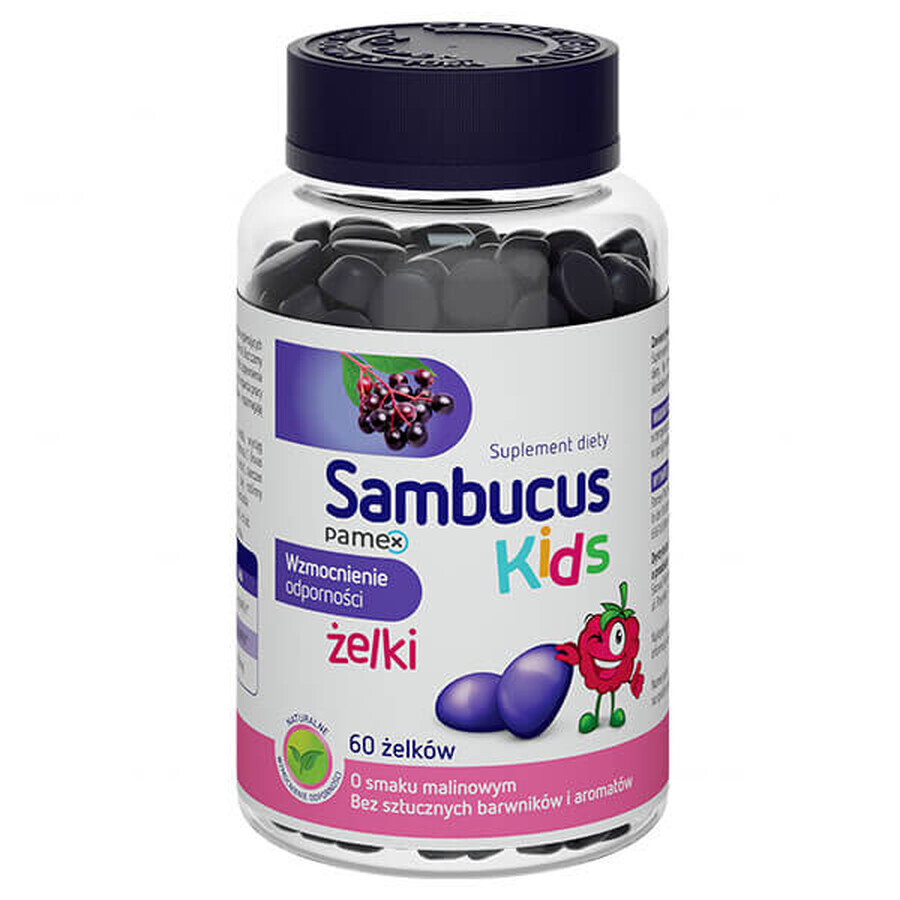 Sambucus Kids Gel, frambozensmaak, 60 stuks