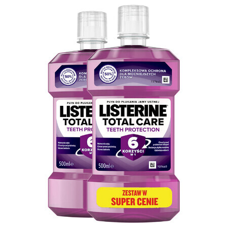 Set Listerine Total Care, mondwater, 2 x 500 ml