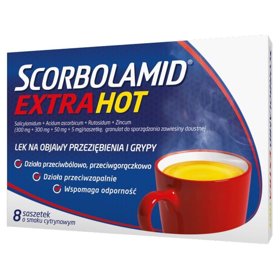 Scorbolamide Extra Hot 300 mg + 300 mg + 50 mg + 5 mg, 8 sachets