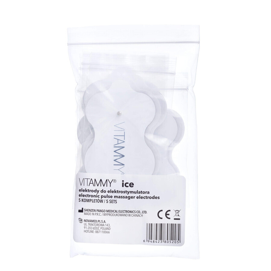 Novamed Vitammy Ice, elektroden voor elektrostimulator, 5 paar