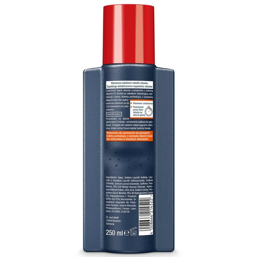 Alpecin Koffein, Haarshampoo C1, 250 ml