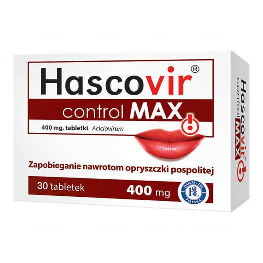 Hascovir control MAX 400 mg, 30 tablets