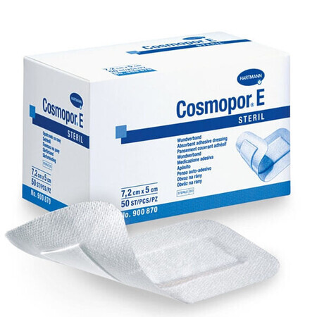 Cosmopor E, medicazione per ferite chirurgiche, sterile, 7,2 cm x 5 cm, 50 pz.