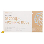 SEMA Lab Vitamine D3 2000 IE + K2 (MK-7) 100 µg, 60 capsules