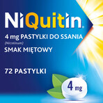 NiQuitin 4 mg, aromă de mentă piperată, 72 pastile