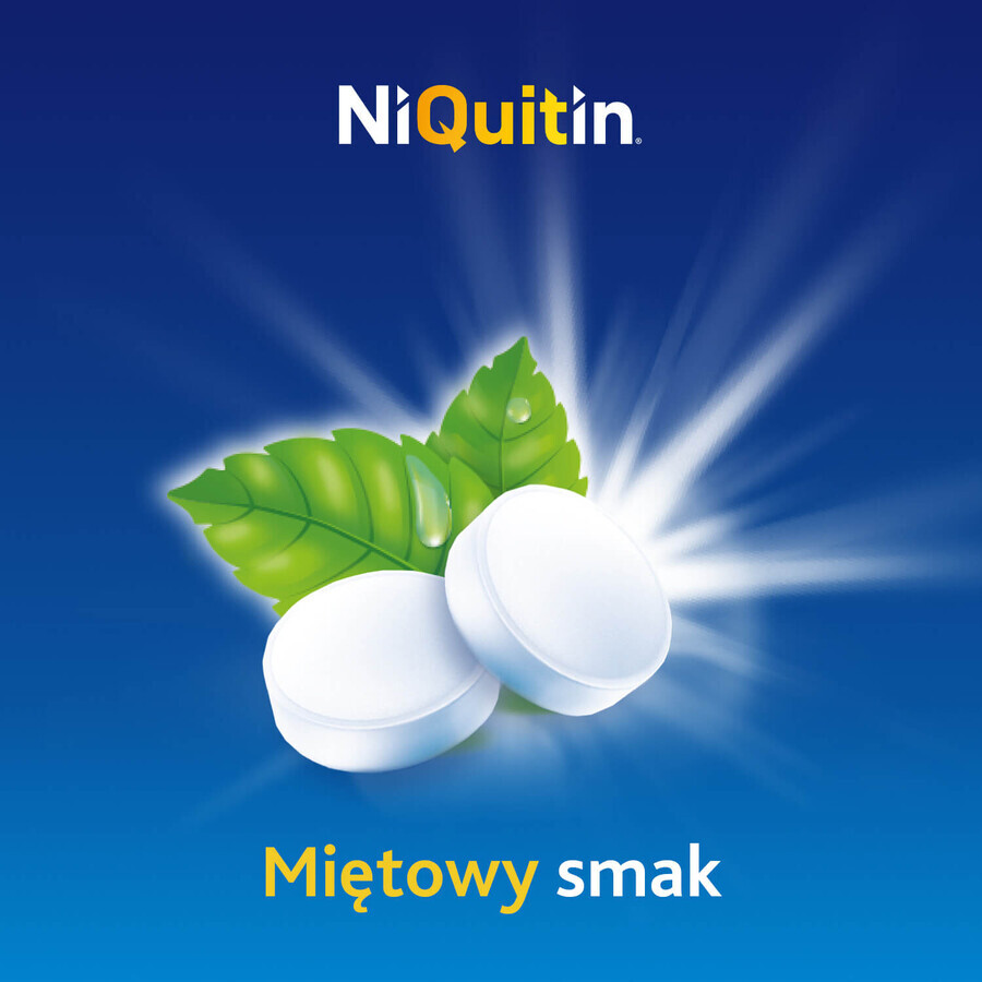 NiQuitin 4 mg, aromă de mentă piperată, 72 pastile