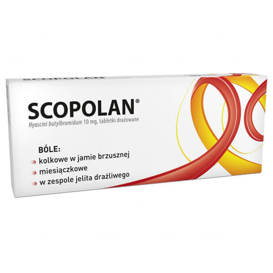 Scopolan 10 mg, 10 irritated tablets