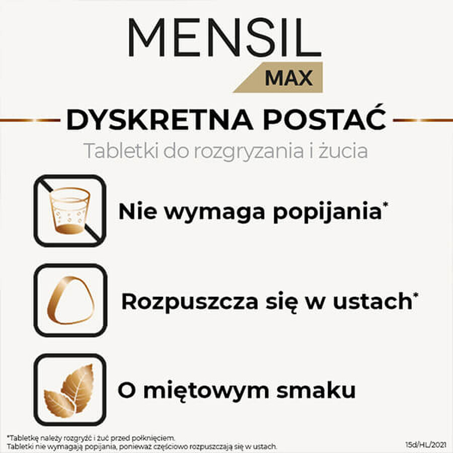 Mensil Max 50 mg, 4 kauwtabletten