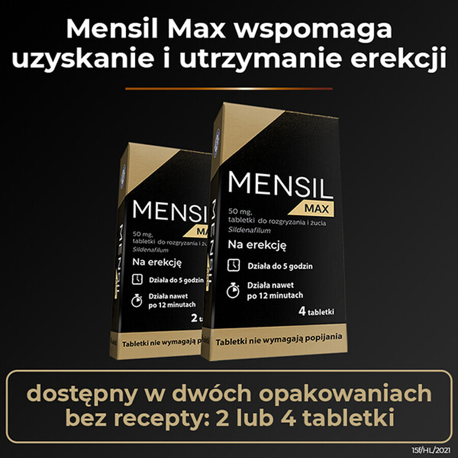 Mensil Max 50 mg, 4 kauwtabletten