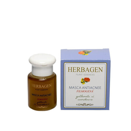 Anti-akne Maske mit Ringelblumen und Sonnenblumen, 60 ml, Herbagen